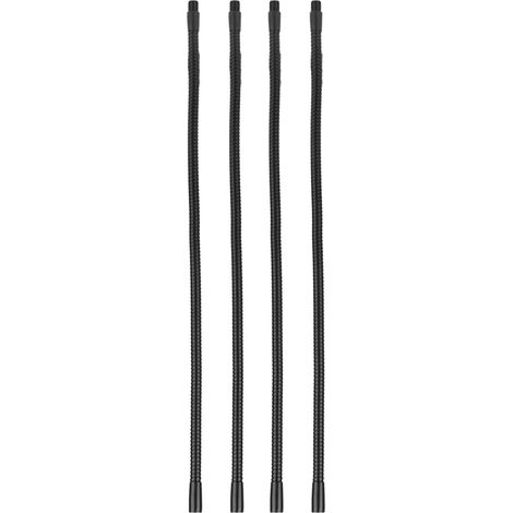 Lot de 4 flexibles col de cygne en aluminium pour lampes, diamètre 10 mm, pour lampes de table et luminaires, 45 cm de longueur. (1/5)