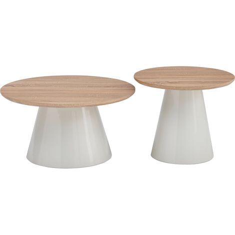 Selsey Lunnea - Couchtisch-Set , Eiche natur, 80 cm (1/5)