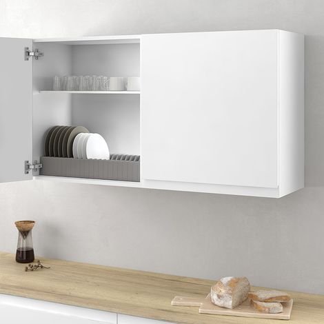 Range assiettes en PVC décor gris – Dimensions 85 mm x 150 mm x 270 mm – Accessoire de rangement cuisine modulable – Menage Confort (1/2)