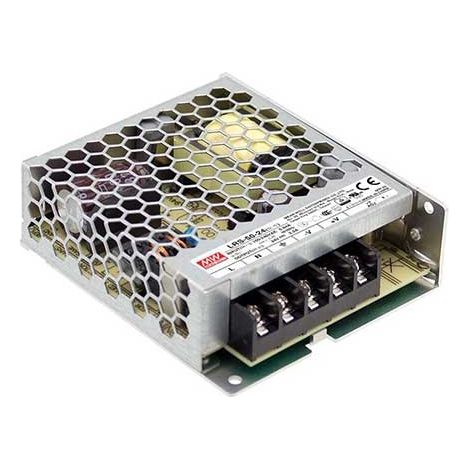 Alimentatore switching 50W 24Vdc 2.2A singola uscita Mean Well LRS-50-24 (1/3)
