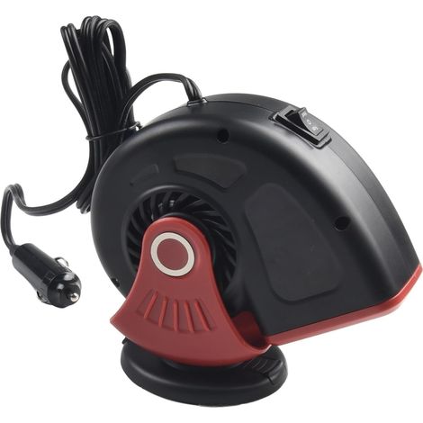 Einstellbare Autoheizung und -entfroster, tragbare Autoheizung, 150 W, mit ergonomischem Griff, 12-V-Auto-Windschutzscheibenentfroster, Schwarz