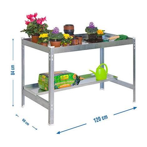 SimonRack Gartentisch aus Stahl mit hoher Tragfähigkeit 600 kg