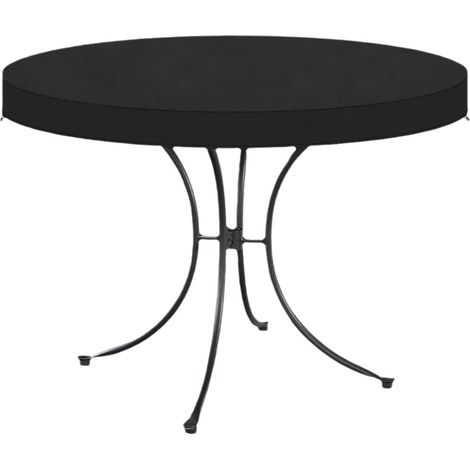 Housse Pateau Table de Jardin Housse Protection Ronde Exterieur Imperméable Anti UV Tissu Oxford Ø110X10cm