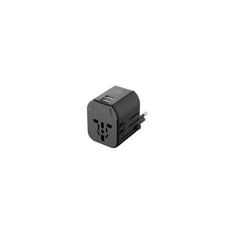 Adaptateur de voyage universel Mobility Lab 2x USB-A charge rapide 12 W Noir 1840 W (1/5)
