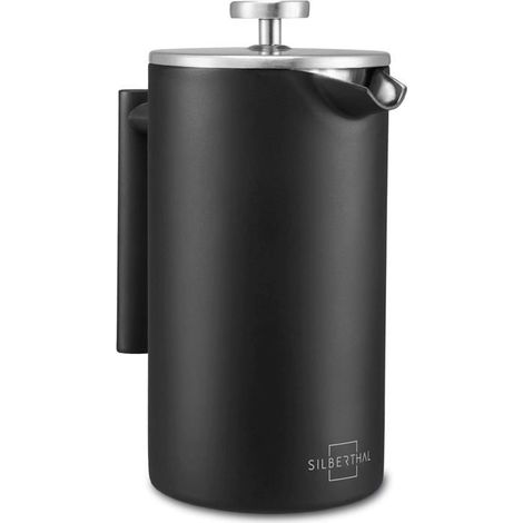 (1 L/ 1000 ml) Cafetière à Piston Français presse café Double paroi café et thé En acier inoxydable (1/5)