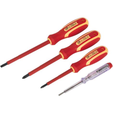 Sealey Electrician's Screwdriver Set 4pc VDE Approved S01155 (1/2)