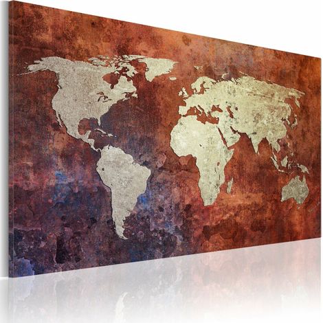 Tableau carte du monde - 120 x 80 cm