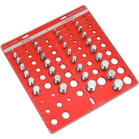 Vérificateur de filetage d'écrou et de boulon, en alliage d'aluminium, taille Standard, jauge d'identification métrique en pouces, 34 (1/5)