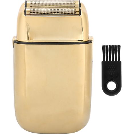 Rasoir électrique sans fil étanche à double lame métallique, tondeuse à barbe et coupe de cheveux