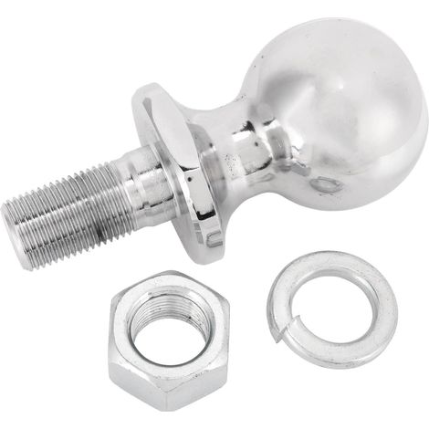 Boule D'attelage, Boule D'attelage à écrou Hexagonal Chromé de 1‑7/8 Po de Diamètre Boule D'attelage en Acier Chromé Pour ATV UTV Lawn Tractor 5/8x1‑3/4in Shank 2000 LBS (1/5)