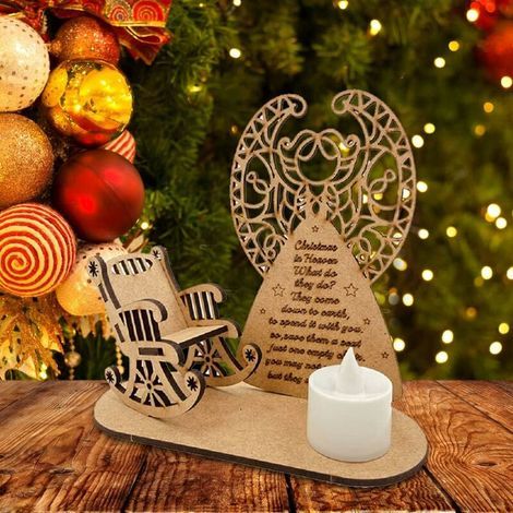 Christmas keepsake candle ornaments, Christmas rocking chair paradise with LED tea light, to commemorate your loved ones' Christmas decorations (1/5)