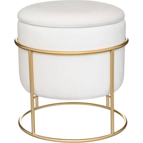 Pouf beige Eliane (1/3)
