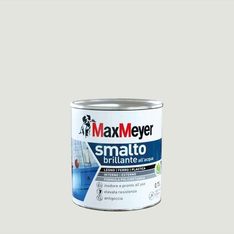 MaxMeyer Smalto Poliuretanico Brillante all'Acqua - Bianco Ghiaccio - 0,75 l