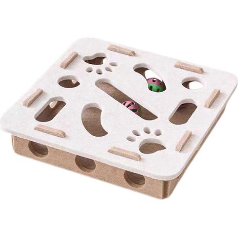 Filz-Labyrinthbox – Interessantes Haustierspiel zur Erziehung von kleinen, mittleren und großen Katzen.