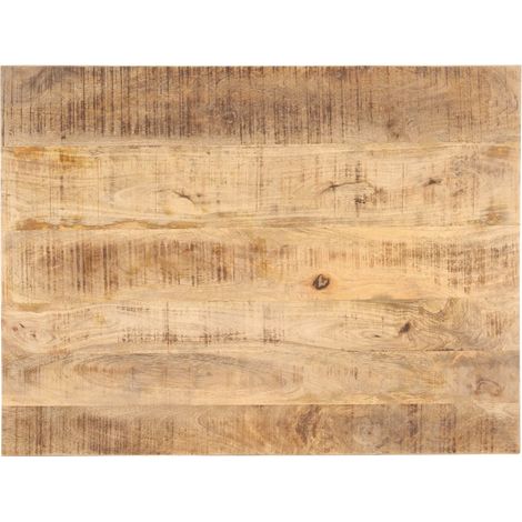 The Living Store Tischplatte Massivholz Mango 25-27 mm 70x60 cm - Mangoholz Tischplatte - Esstisch Platte - Tischplatte Massiv - Industrielle Tischplatte - Rustikale Tischplatte (1/5)