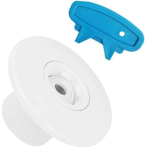 Ensemble de buses de massage rotatives à 360° de 5 cm (2 pouces) pour piscine Buses d'entrée/sortie pour membrane/paroi de piscine Comprend 1 buse de massage et 1 outil de démontage bleu dédié (1/5)