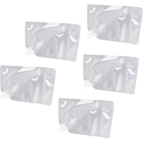 Lot de 5 sacs de conservation transparents et réutilisables pour céréales, riz, farine et noix (1 kg).