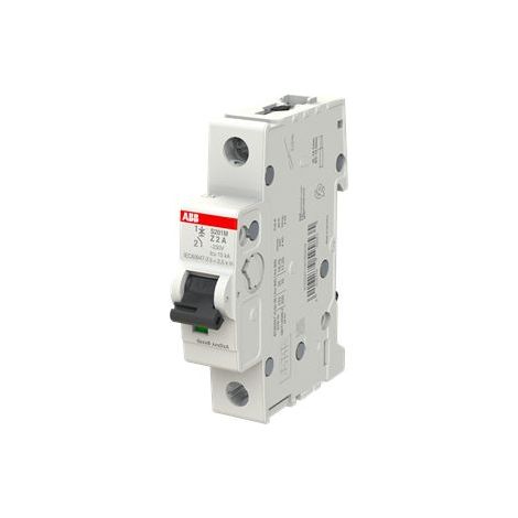 Disjoncteur ABB S200M 1P, 2A, pouvoir de coupure 15 kA ( Prix pour 1 )