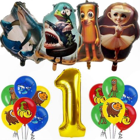 Assiettes et gobelets de fête Brainrot Langue Italienne pour anniversaire enfants, accessoires de table colorés, lot de vaisselle rigolote (1/5)