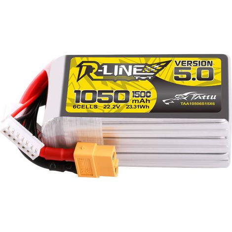 Akkumulator Tattu R-Line 5.0 1050mAh 22.2V 6S 150C XT60 Stecker