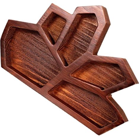 Brown Wooden Jewelry Tray, Unique Shape, for Decorative Storage (1/5)