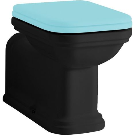 WC WALDORF 37x65cm, siphon en S/siphon en P, noir mat (1/4)