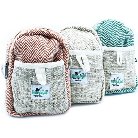 Sac mobile en chanvre avec ficelle - Couleur aléatoire- Vendu par 1 (1/4)