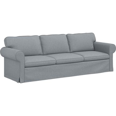 Canapé Gris clair 245 x 82 x 80 cm tissu (1/5)