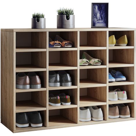 Hinsol L Armoire à chaussures à 20 compartiments, imitation chêne Sonoma. (1/4)