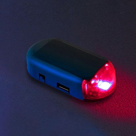 Alarme factice solaire antivol avec fausse lumière clignotante LED universelle pour voiture