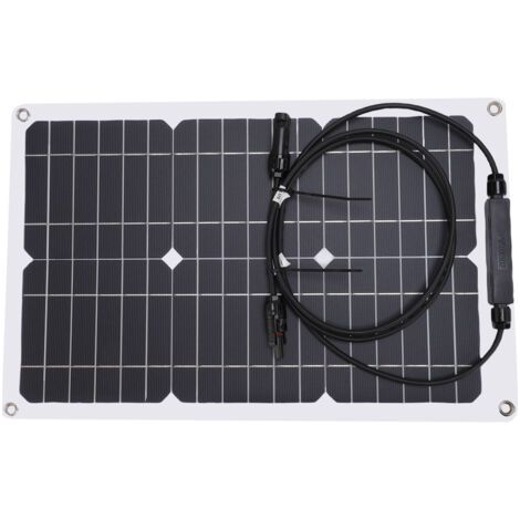 BUNTHAUS Panneau Solaire Flexible 30W 18V Monocristallin - Pliable, Haute Efficacité, pour Camping-car/Voiture/Bateau 12V