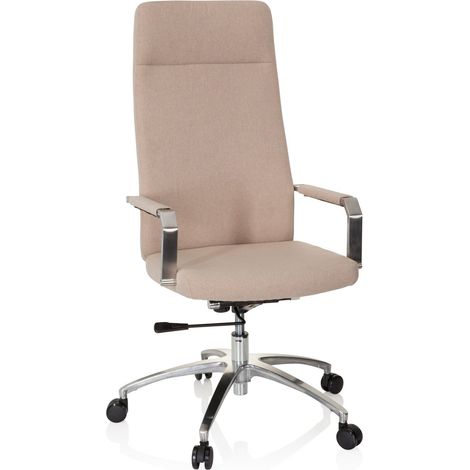 Bürostuhl / Drehstuhl SARANTO PLUS I Stoff beige hjh OFFICE (1/5)