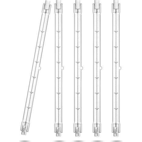Ampoule halogène linéaire R7s 189 mm 1000 W, 16 000 lumens, blanc chaud 2800 K, dimmable, type J, double culot, projecteur linéaire (1/5)