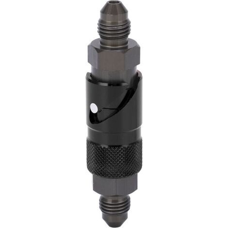 Universeller Bremsleitungs-Trennverbinder aus Aluminiumlegierung für Auto und Motorrad (Schwarz). (1/4)