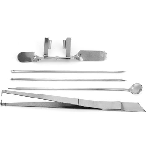 Kit de 5 couteaux à chapon en acier inoxydable pour élevages avicoles et volailles. Instrument vétérinaire pour poulets. (1/5)