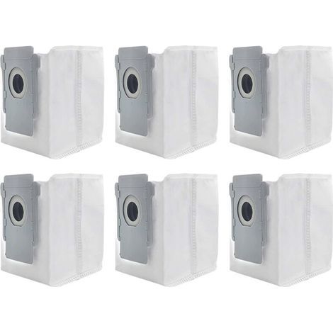 Sacs A Poussiere - Pour Robot Aspirateur Avec Base De Vidange Automatique - Reutilisables - 6 Unites (1/5)
