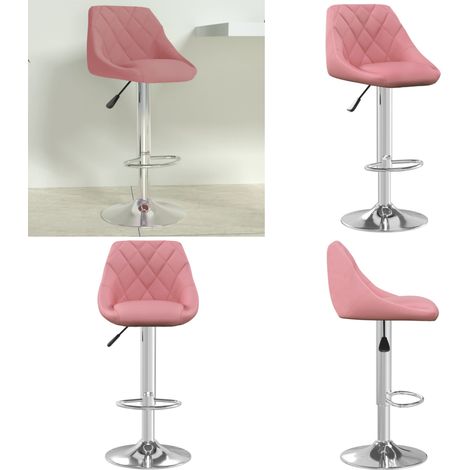 Tabouret de bar Rose Velours - Tabouret De Bar - Tabouret De Comptoir - Chaise De Bar - Chaise De Comptoir - Fauteuil De Bar - Home & Living (1/5)