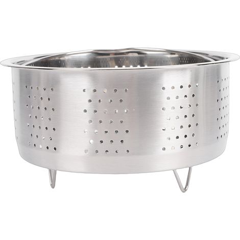 Scolapasta istantaneo in acciaio inox 304, cestello per la cottura a vapore di verdure, riso, uova, patate, mais, 16,5 cm/6,5 pollici (1/5)