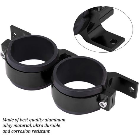Support moteur en aluminium 60mm pour pompe à carburant, collier double filtre, berceau de montage noir (1/5)
