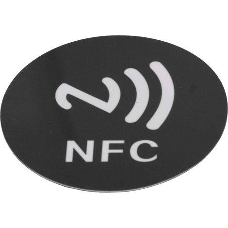 Lot de 20 autocollants NFC 125 kHz anti-interférences pour l'identification par téléphone, le contrôle d'accès et les assistants vocaux (noir).