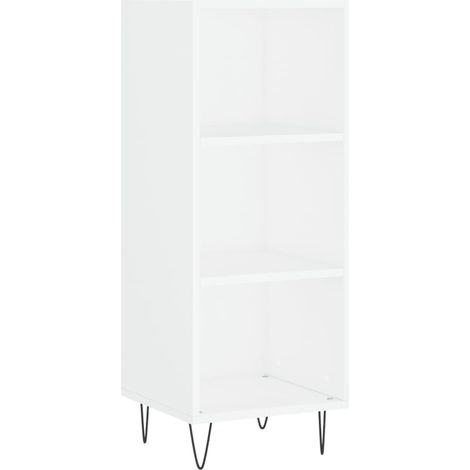 Credenza buffet cassettiera mobile contenitore organizer cucina soggiorno soggiorno 34,5 x 32,5 x 90 cm derivati del legno bianco 020030237