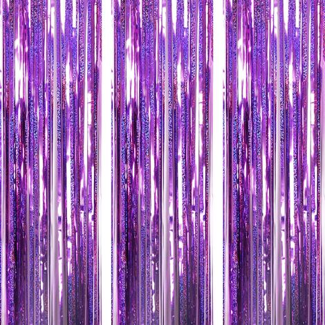 3 Pack（200x100CM） Rideaux Métalliques à Franges   Décoration de Fenêtre et Porte pour Fête, Anniversaire, Événement Spécial (1/5)