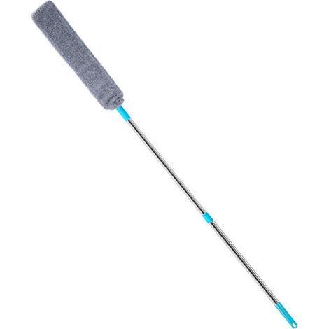 Brosse à poussière rétractable et flexible en microfibre pour nettoyer sous les meubles, le lit, le canapé et le réfrigérateur. Longueur extensible : 156 cm / 5,1 pi. (1/5)