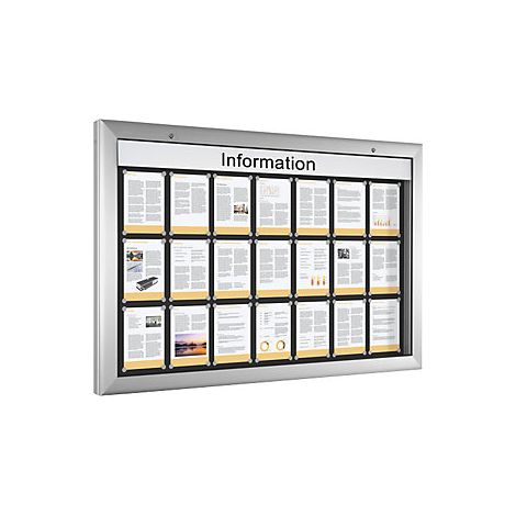 Vitrina para interiores y exteriores  formato apaisado  tamaño