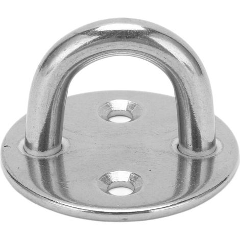 Plaque d'ancrage en acier inoxydable robuste, crochet en U rond antirouille pour bateau, porte, hamac, usage domestique, 8MM