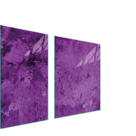 Assiette en verre et planche à découper 100x52 violettes (1/5)