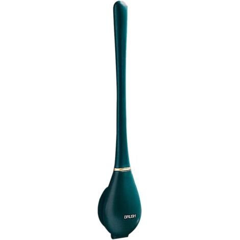 Brosse WC en silicone bleue à long manche, ouverture et fermeture automatiques, idéale pour une utilisation dans les espaces restreints.-AquaForge (1/5)