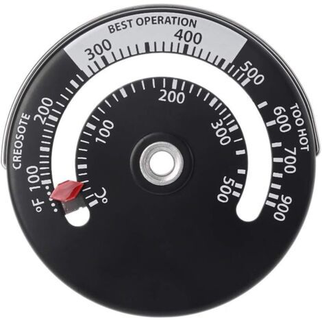 Thermomètre magnétique pour brûleurs et poêles à bois pour poêles de surface et tuyaux de cheminée. Meilleure zone de température de combustion - Livré avec vis libre (1/3)