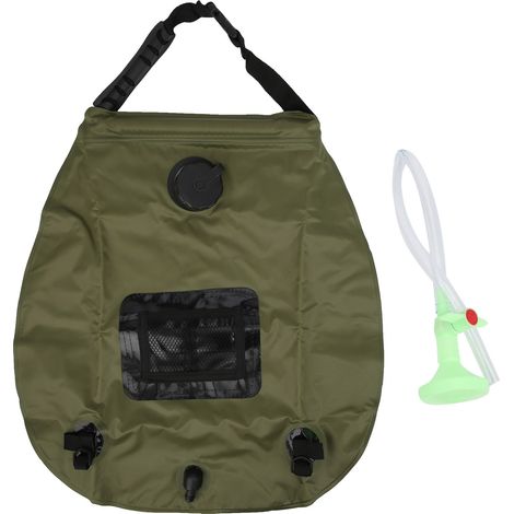 Sac de douche solaire chauffant pour extérieur, portable, pour le camping et la randonnée, sac de rangement d'eau pour la douche