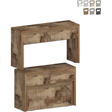 Juego de 2 bancos extensibles 66 - 290 cm para mesa de comedor Pratika A + B - Natural (1/5)